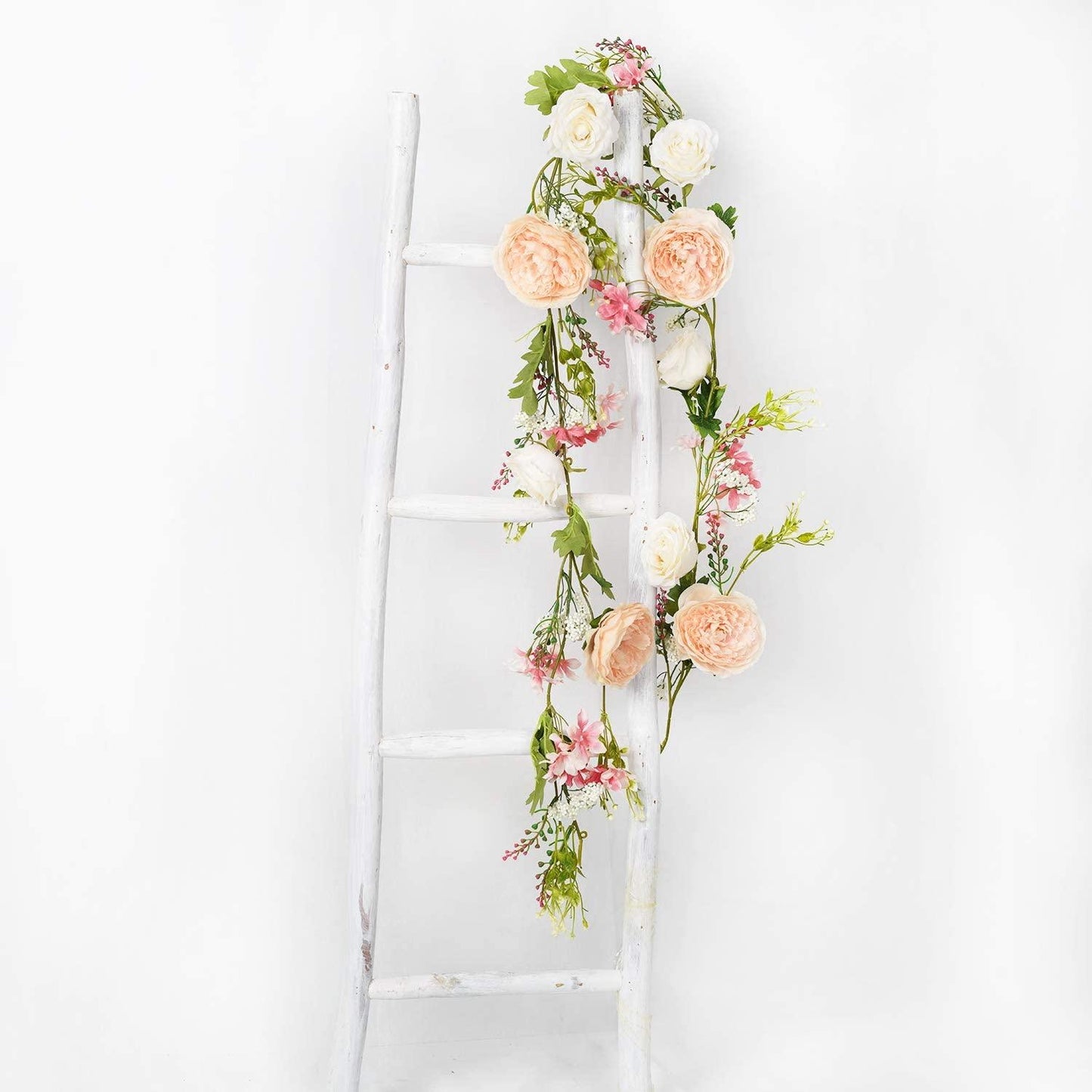 6ft Artificial Peony Garland Flowers, Floral Greenery Garland Rose Flower Vine Garland with Mixed Peony Flowers - If you say i do