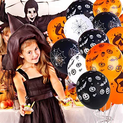 50 Pieces Halloween Latex Balloons, 12 Inch Pumpkin Bat Ghost Skull Specter Spider Web Balloons for Halloween Party Decorations - If you say i do