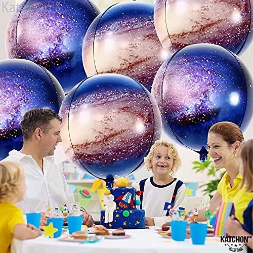 Galaxy Balloons for Galaxy Party Decorations - Galaxy Party Supplies | Large 22 Inch 360 Round Sphere 4D Space Balloons for Galaxy Birthday - If you say i do