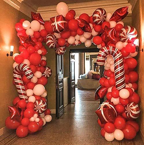 Christmas Balloon Garland Arch kit 144 Pieces with Christmas Red White Candy Balloons Gift Box Balloons - If you say i do