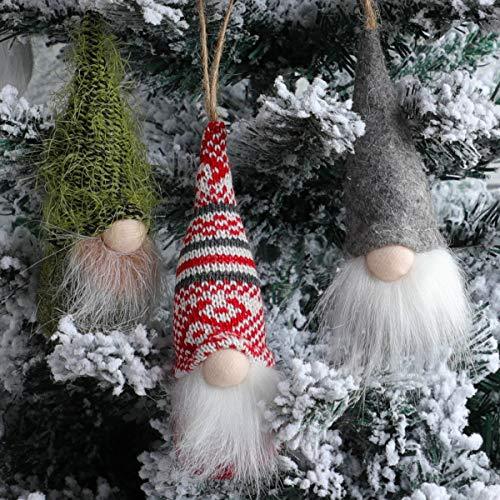 Christmas Tree Hanging Gnomes Ornaments Set of 10, Swedish Handmade Plush Gnomes Santa Elf Hanging Home Decorations Holiday Decor - If you say i do