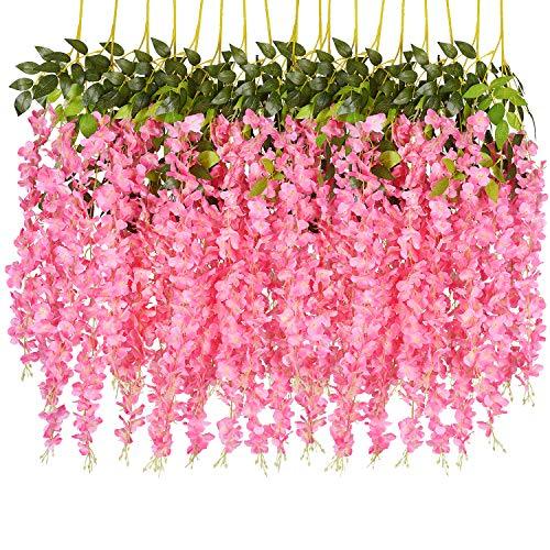 Artificial Fake Wisteria Vine Ratta Hanging Garland for Wedding Decorations - If you say i do