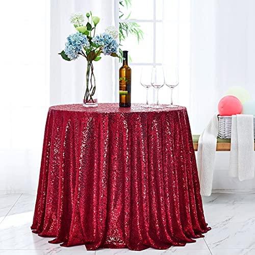 120 inch Round Sequin Tablecloth Wedding Arch, Glitter Tablecloth Arbor for Bridal Shower Decorations, Birthday, Wedding - If you say i do