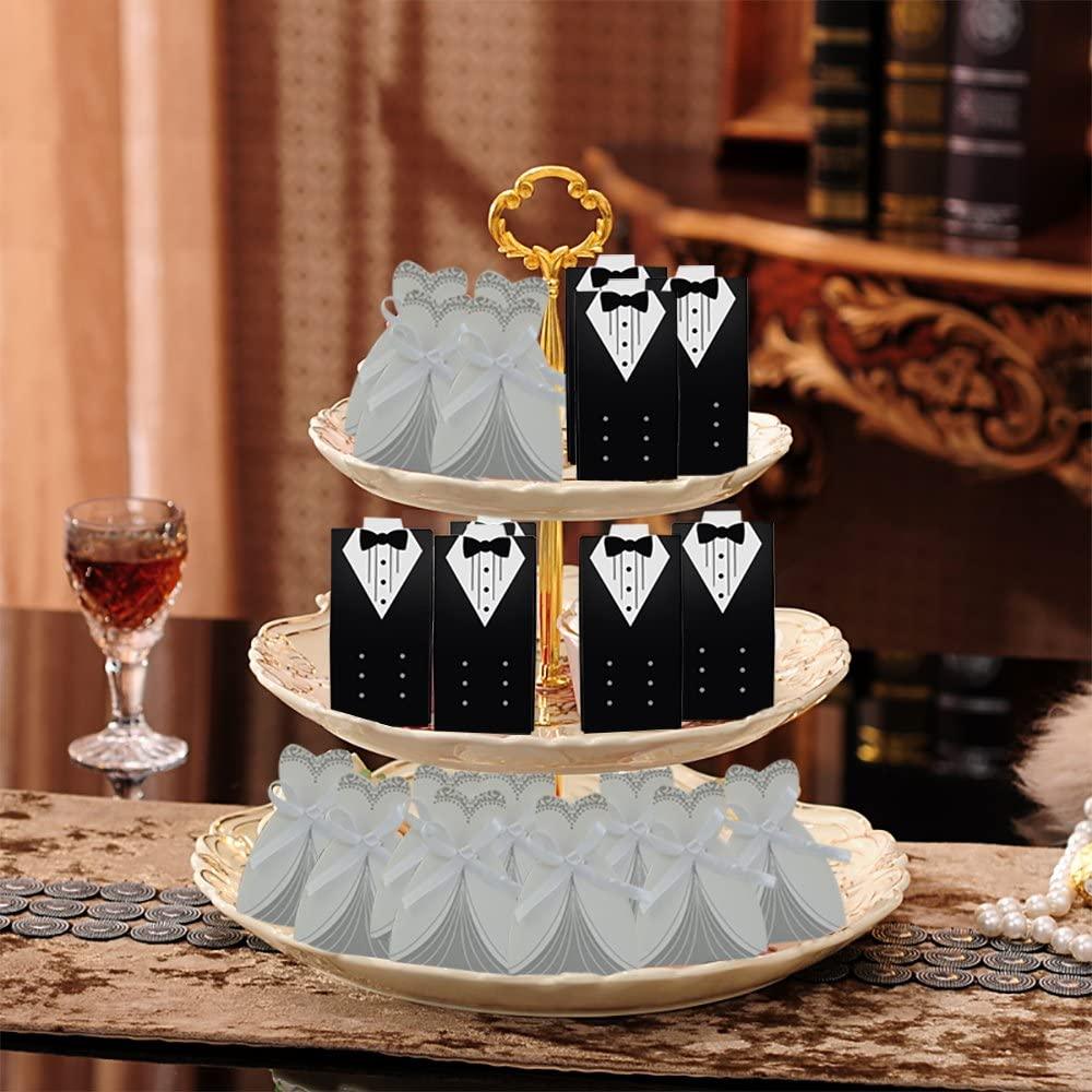 100pcs Party Wedding Favor Dress & Tuxedo Bride and favor Boxes - If you say i do