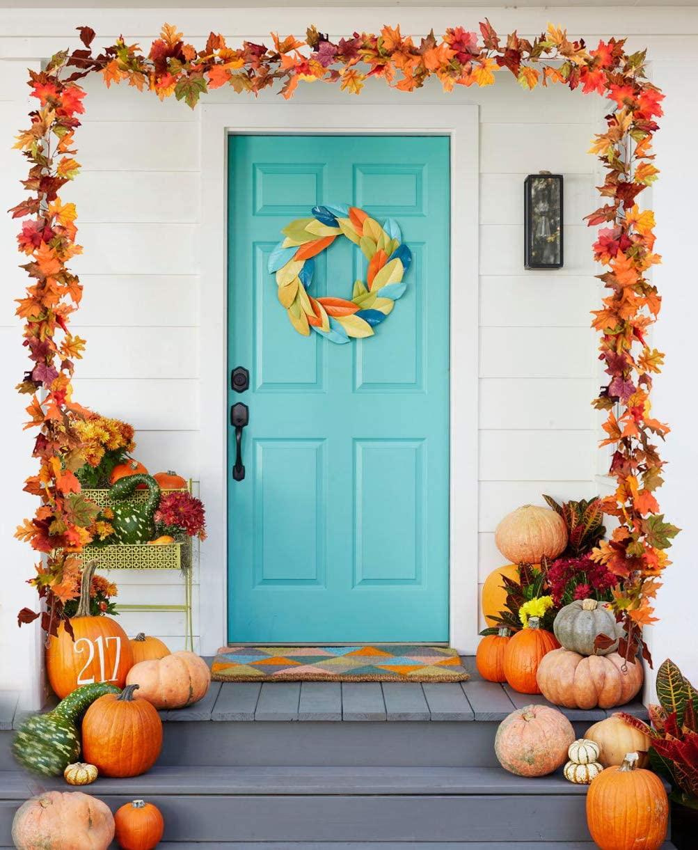 2 Pack Fall Garland Maple Leaf Clearance, 5.9Ft/Piece Hanging Vine Garland Artificial Autumn Foliage Garland Thanksgiving Decor - If you say i do