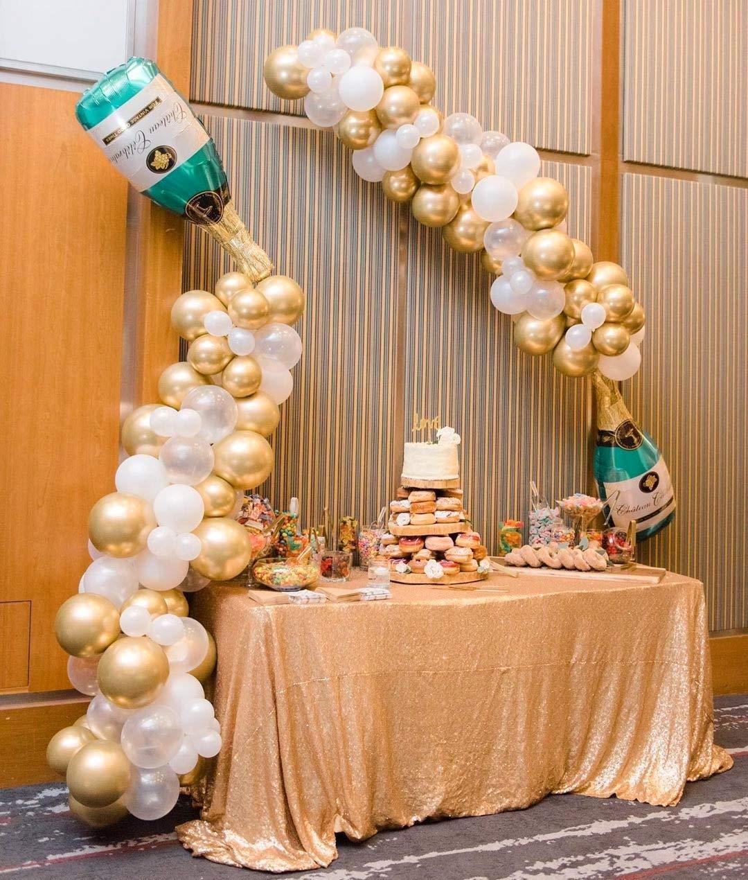 42pcs Large Size Champagne Bottle Balloons Set Party Balloons Garland for Decorations, Christmas Eve, Bridal Hen/Bachelorette Party Baby Shower - If you say i do