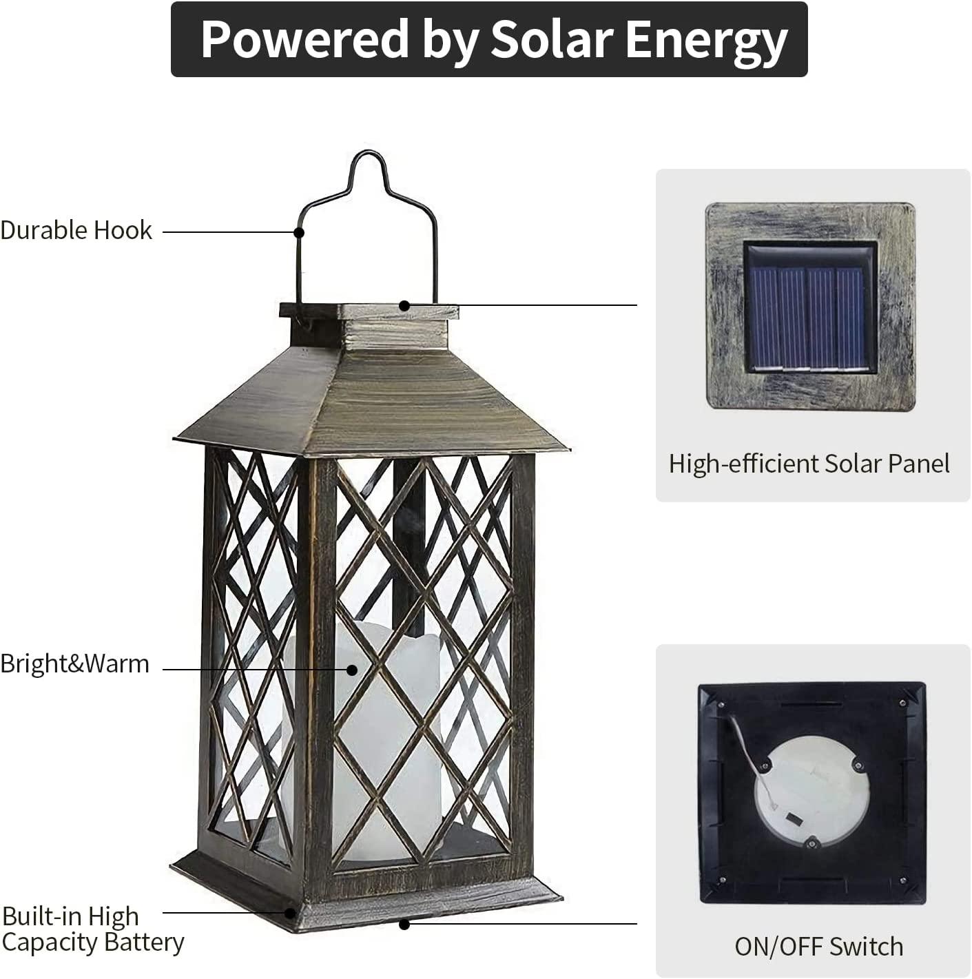 14" Solar Lantern,Outdoor Garden Hanging Lanterns,Set of 2 - If you say i do