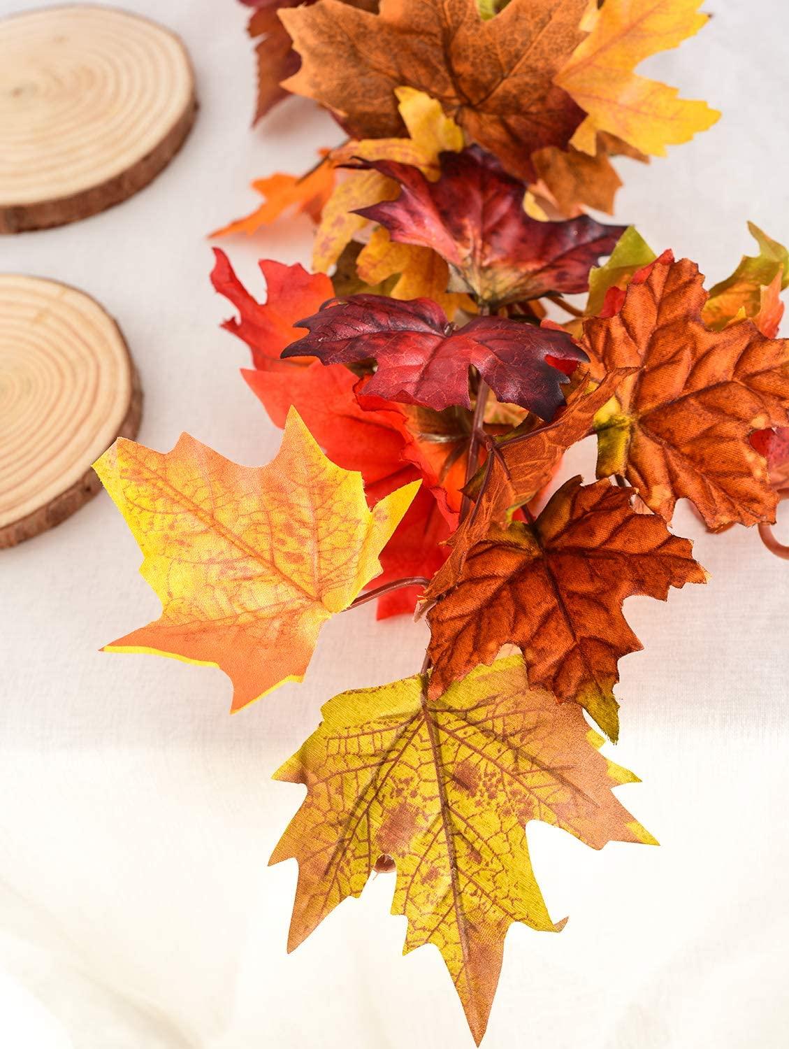 2 Pack Fall Garland Maple Leaf Clearance, 5.9Ft/Piece Hanging Vine Garland Artificial Autumn Foliage Garland Thanksgiving Decor - If you say i do