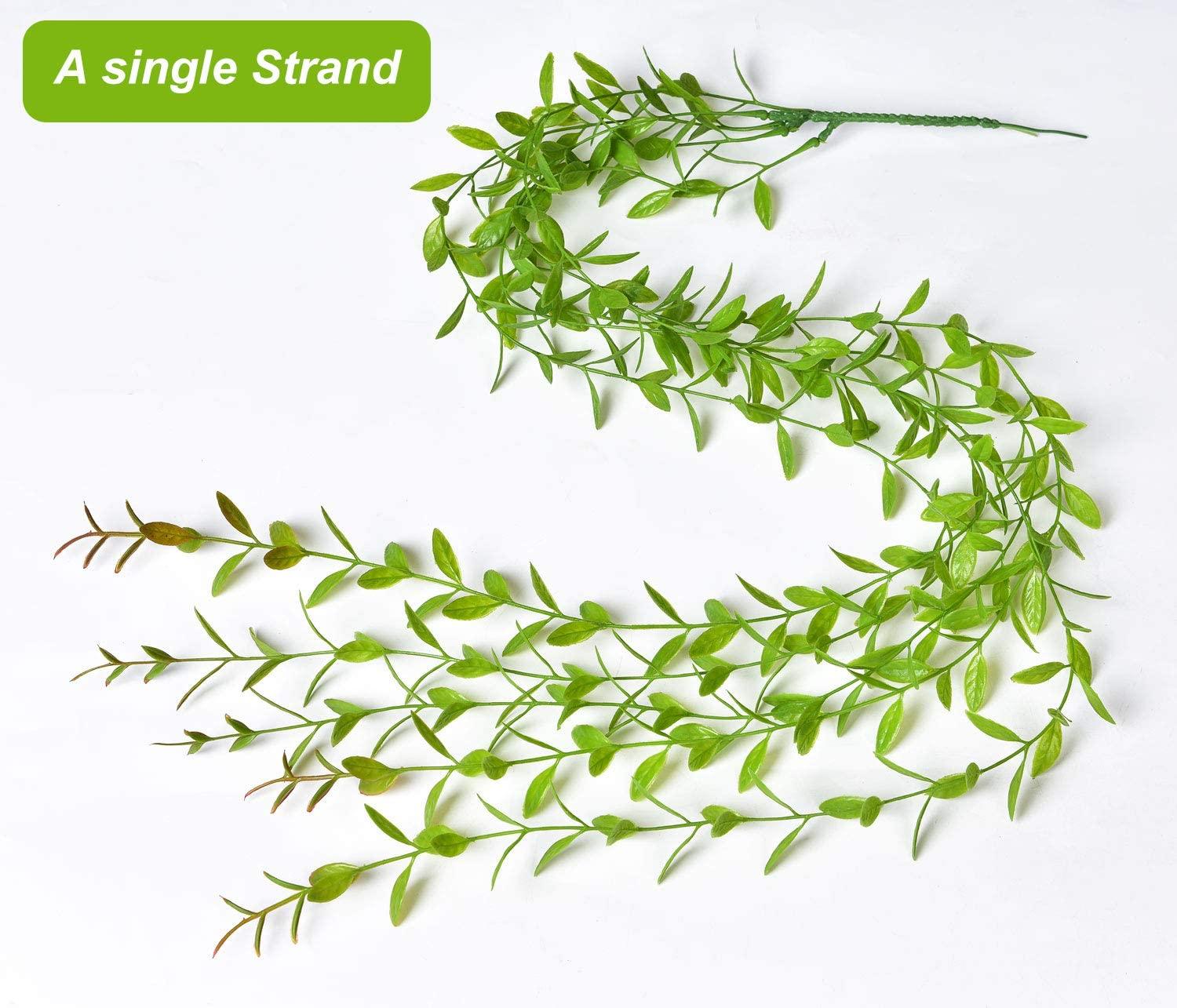 6pcs Artificial Vines Fake Greenery Garland Willow Leaves with Total 30 Stems Hanging for Wedding - If you say i do