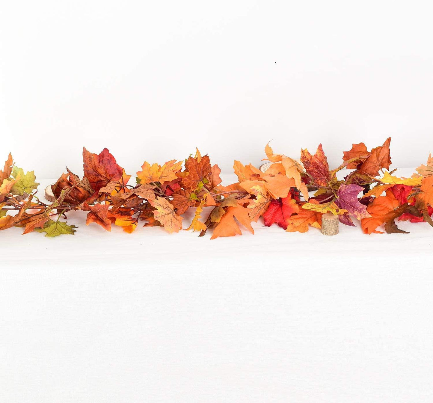2 Pack Fall Garland Maple Leaf Clearance, 5.9Ft/Piece Hanging Vine Garland Artificial Autumn Foliage Garland Thanksgiving Decor - If you say i do
