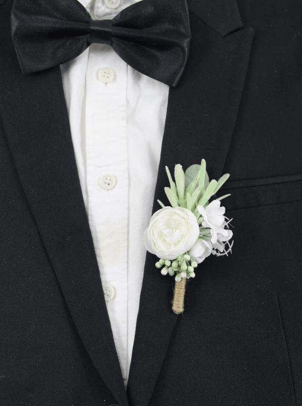 6pcs Flower Decor Boutonniere for Weddings - If you say i do