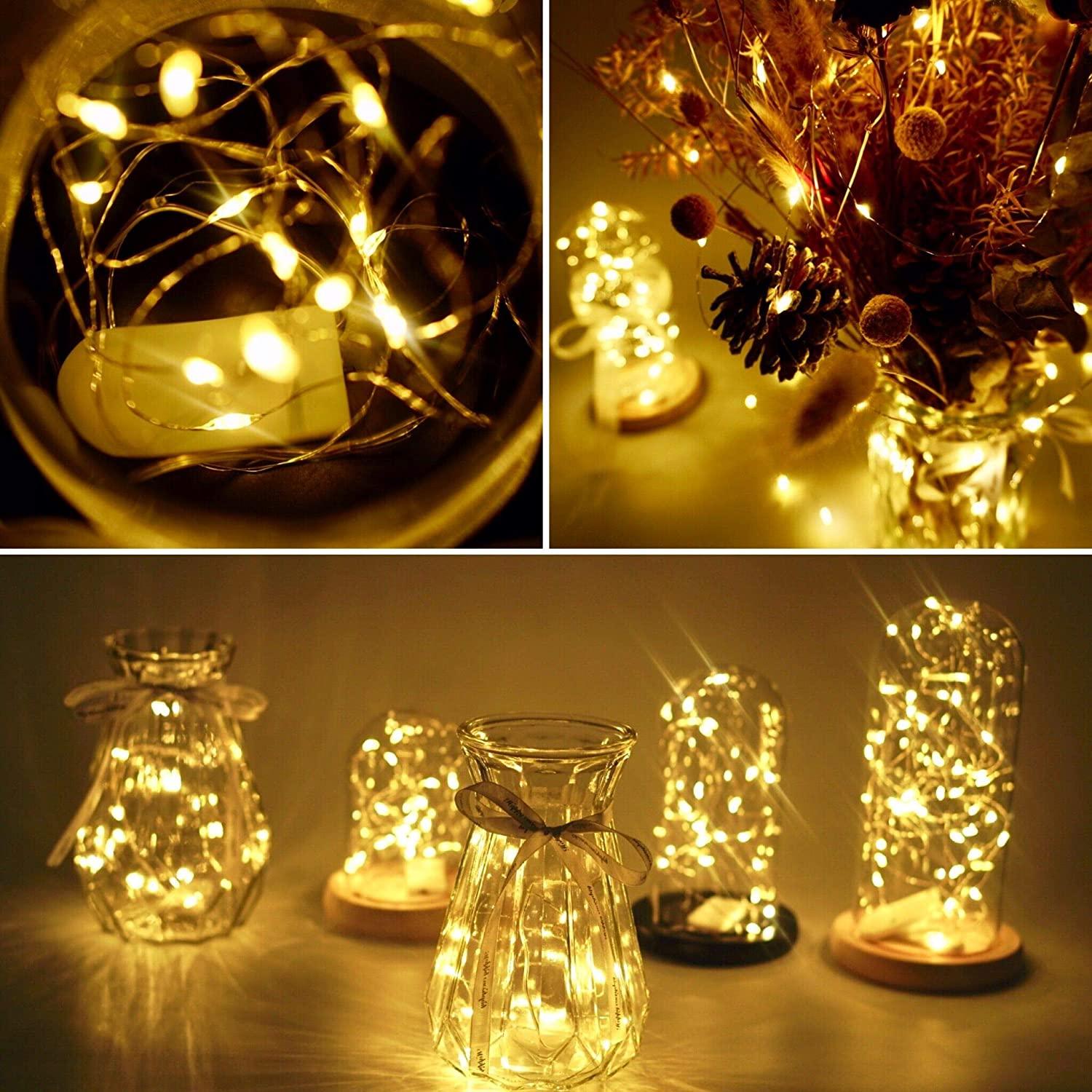 33 Foot - Battery Operated LED Fairy Lights - Waterproof with 100