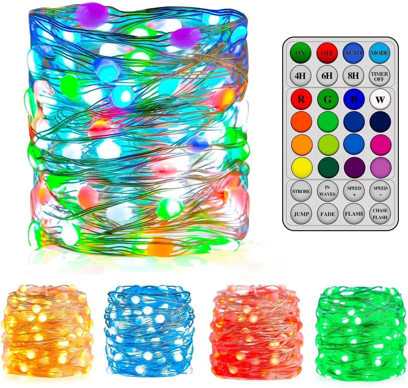 Fairy Lights for Bedroom String Lights 33 Ft 16 Colors Changing
