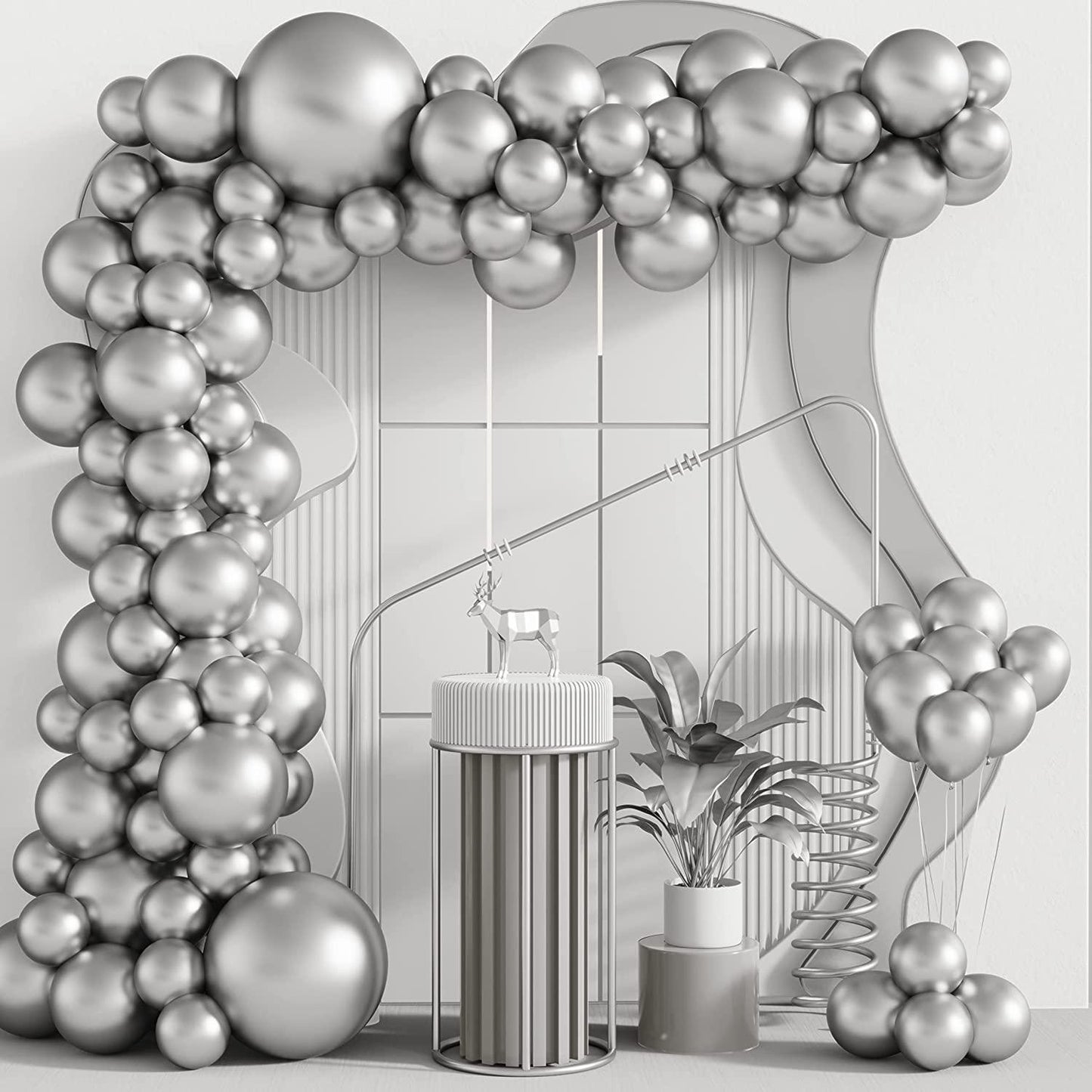 3.2g 12Inch 100pcs Metallic Chrome Balloon in Gold for Wedding Birthday Party Decoration - If you say i do