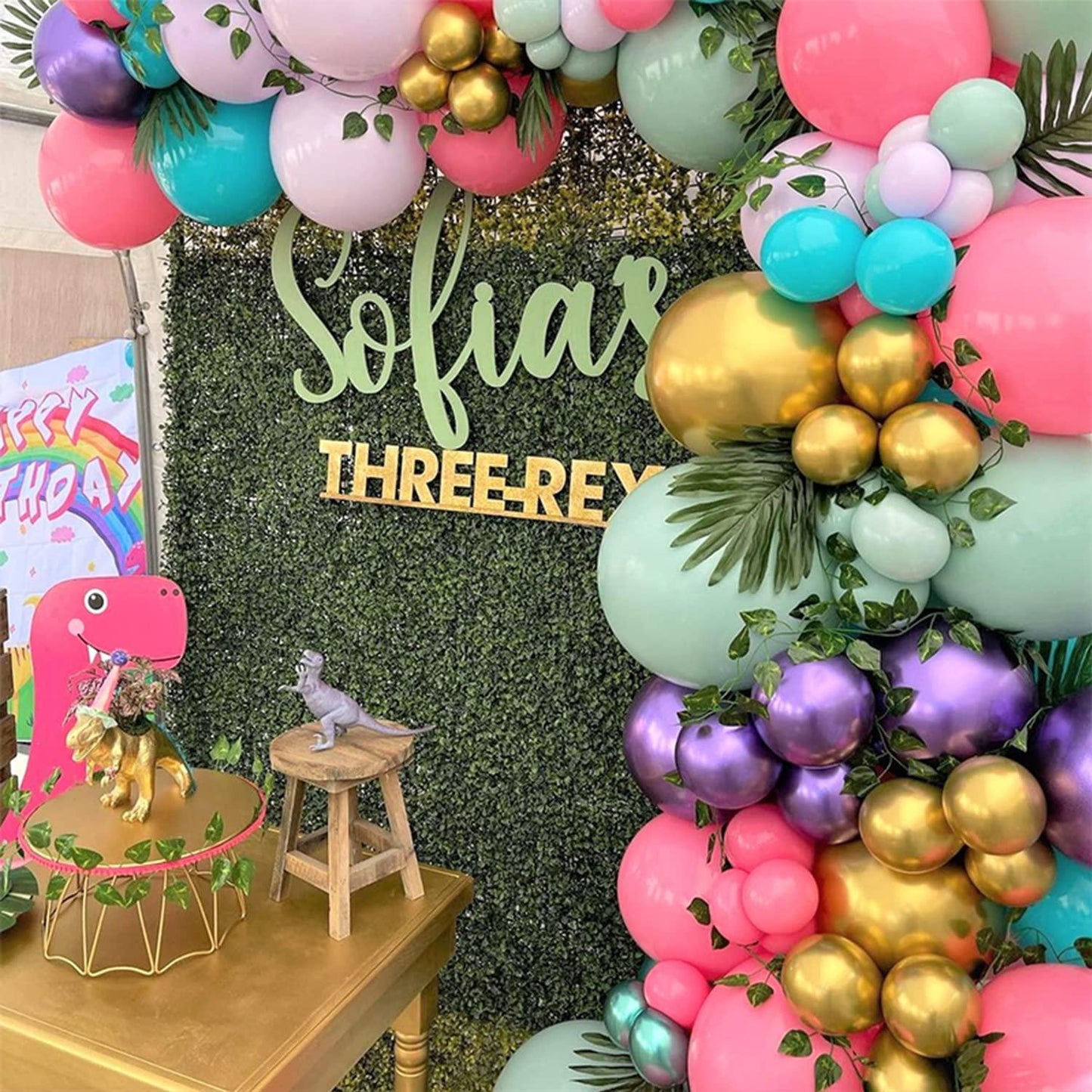 138pcs Tropical Balloons Arch Garland Kit, Balloon Garland Set Decorations for Jungle Party - If you say i do