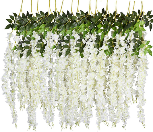 Artificial Fake Wisteria Vine Ratta Hanging Garland for Wedding Decorations - If you say i do