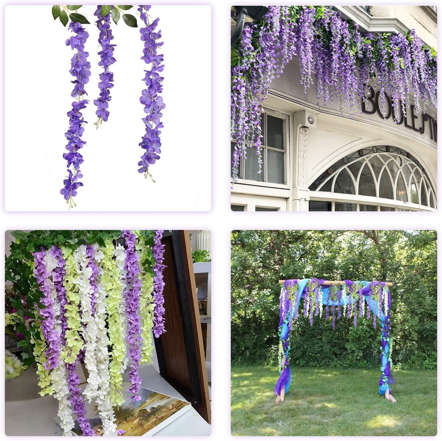 Artificial Fake Wisteria Vine Ratta Hanging Garland for Wedding Decorations - If you say i do