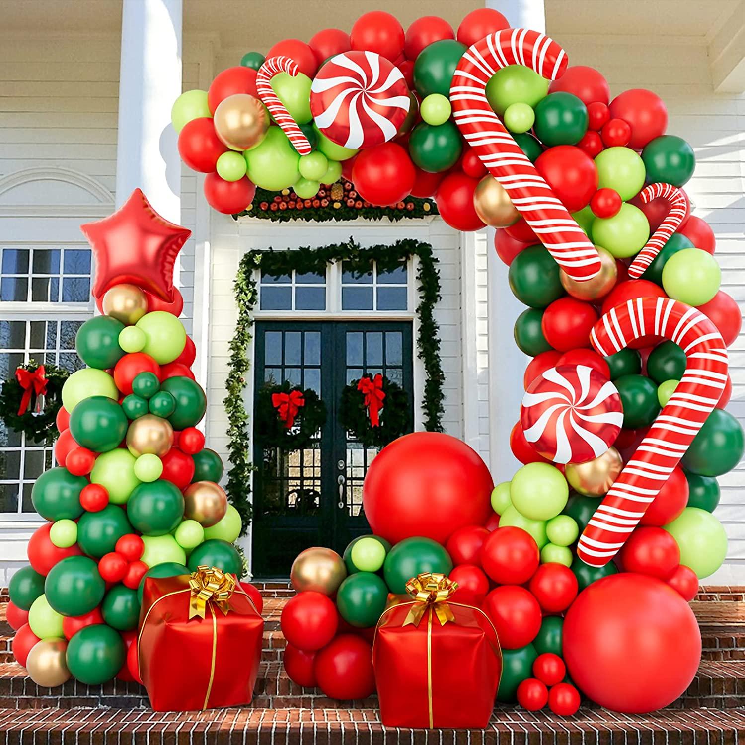 144 Piece Christmas Balloon Garland Arch kit with Xmas Red Gold Fresh – If  you say i do