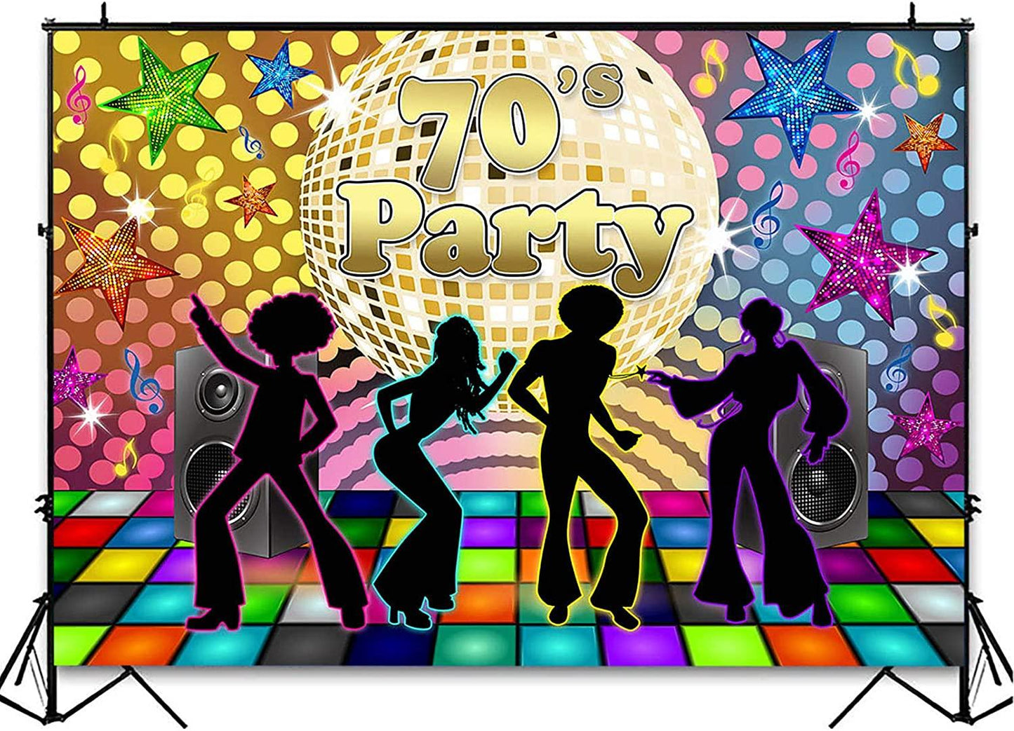 Back to 70s Party Backdrop for Adults Disco Party Decorations 1970's Retro Disco Ball Photo Booth Photography Background - If you say i do