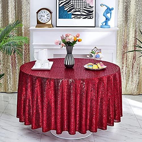 120 inch Round Sequin Tablecloth Wedding Arch, Glitter Tablecloth Arbor for Bridal Shower Decorations, Birthday, Wedding - If you say i do