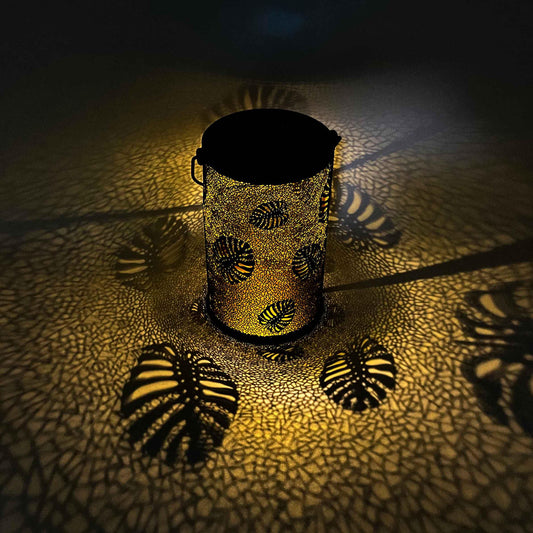 Solar Hollow Shadow Cast Lantern-Gold Leaves - If you say i do