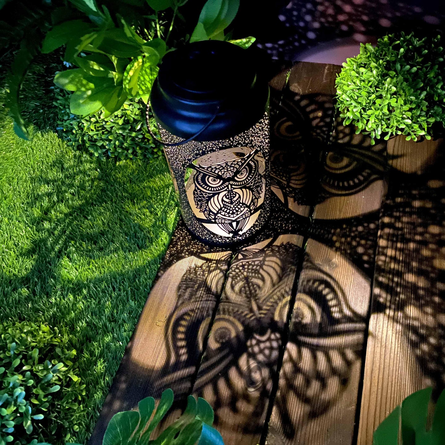 Solar Hollow Shadow Cast Lantern-Owl - If you say i do