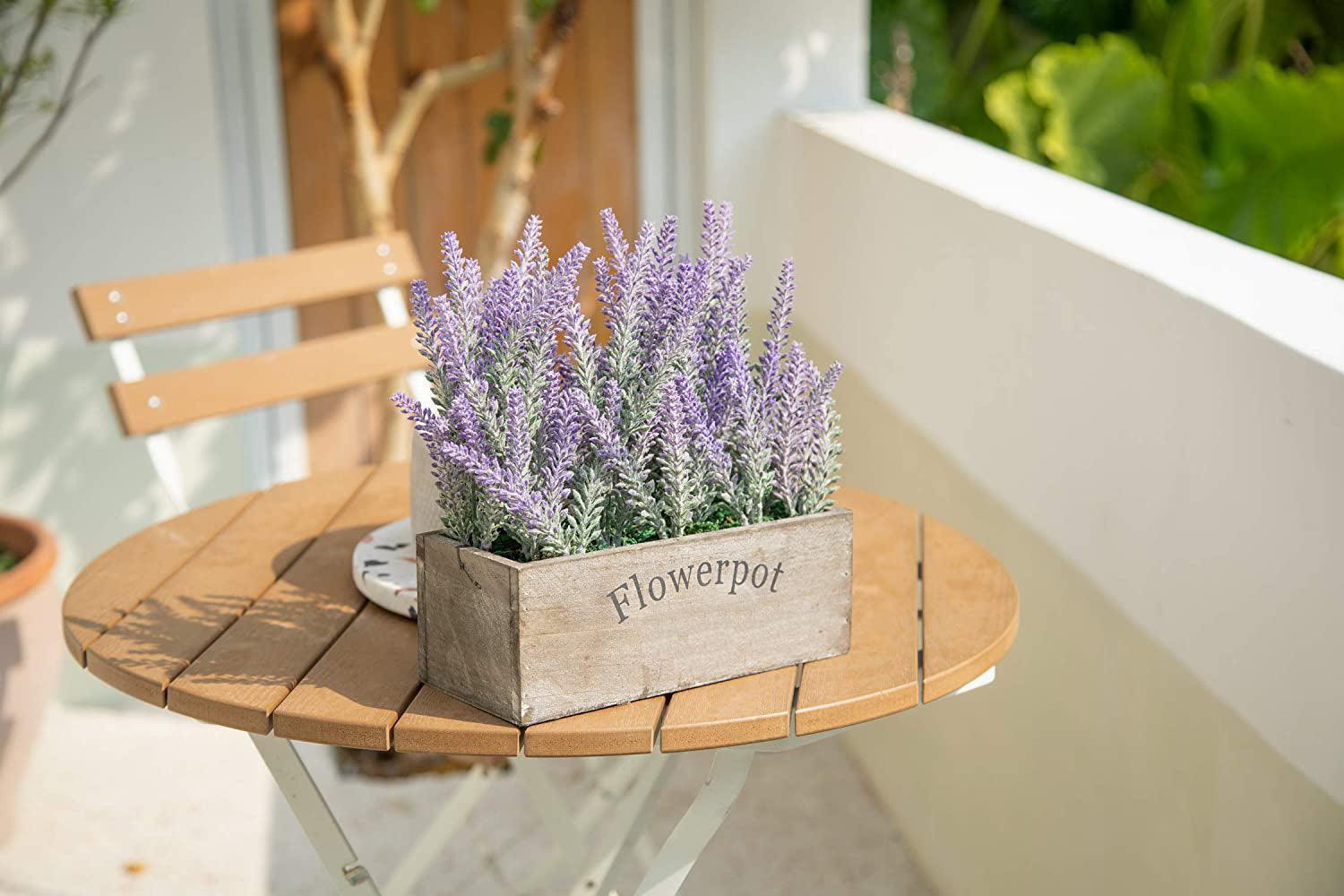 fake lavender plant Artificial Flower Potted Lavender Plant For Home Decor Primrue