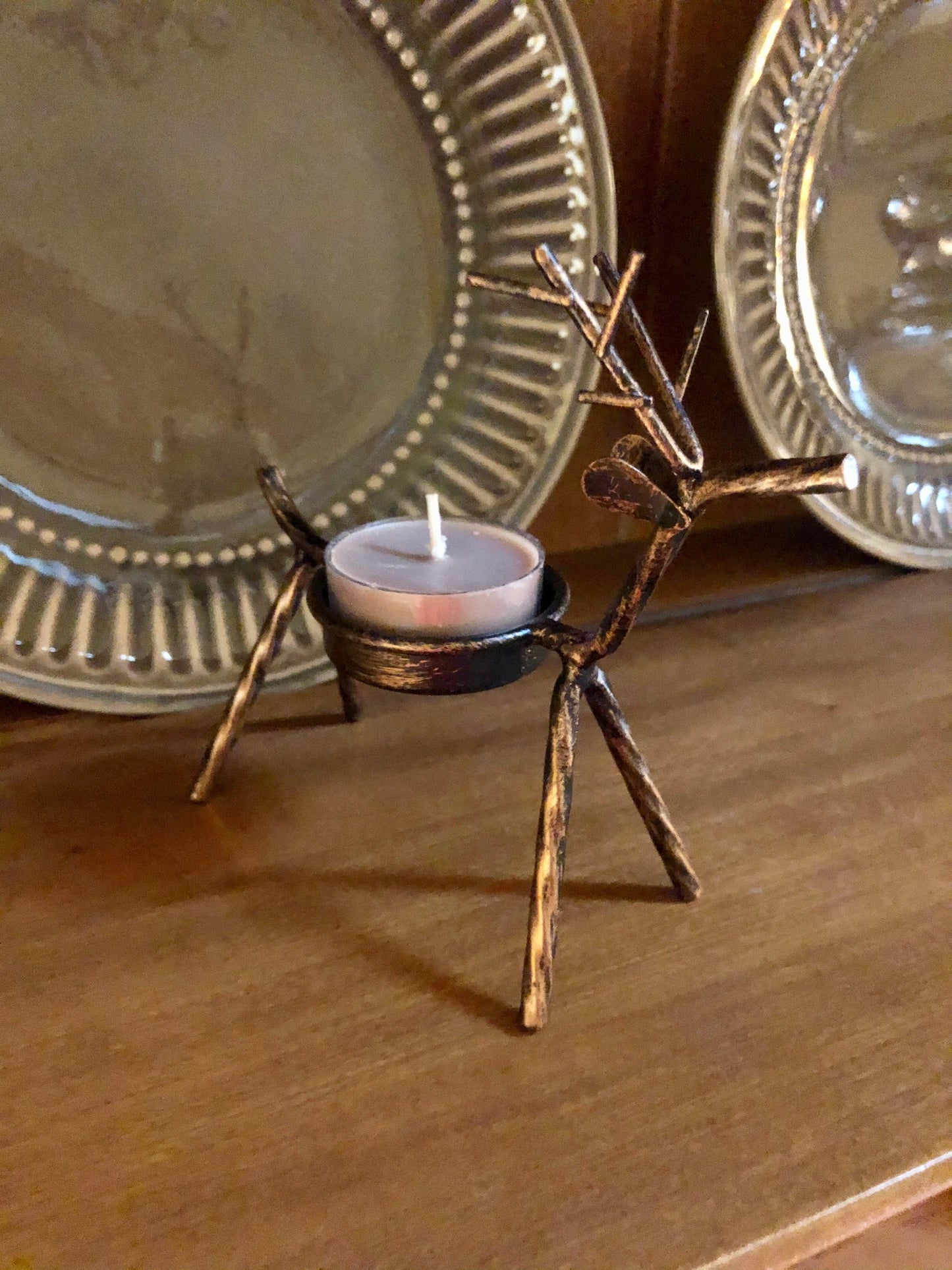 Set of 6 Reindeer Tea Light Holders - If you say i do