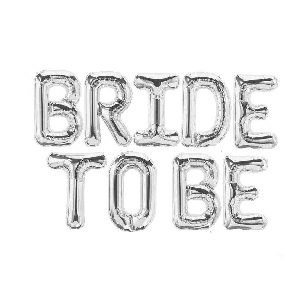 16 inch Bride To Be Letter Balloon Banner - Gold, Rose Gold & Silver Party Decorations - DIY Engagement Party or Bachelorette Decorations - If you say i do