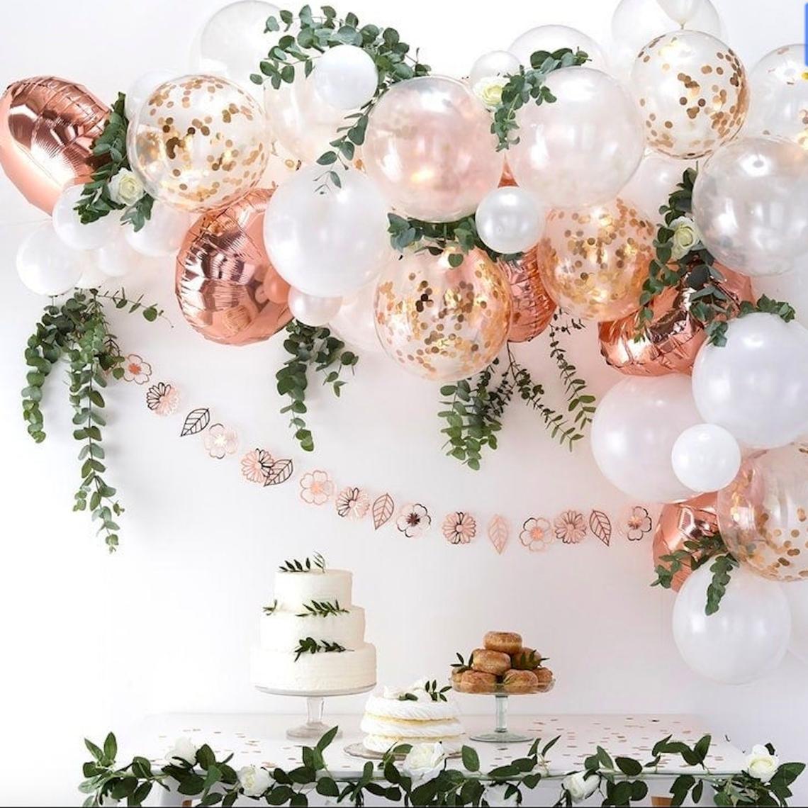 Confetti balloon set,gold confetti balloons,confetti balloons,gold confetti wedding balloons - If you say i do