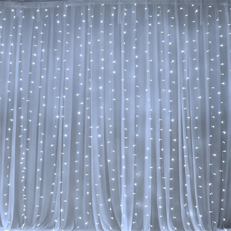 Twinkle Star 300 LED Window Curtain String Light for Outdoor Indoor Wall Decorations - If you say i do