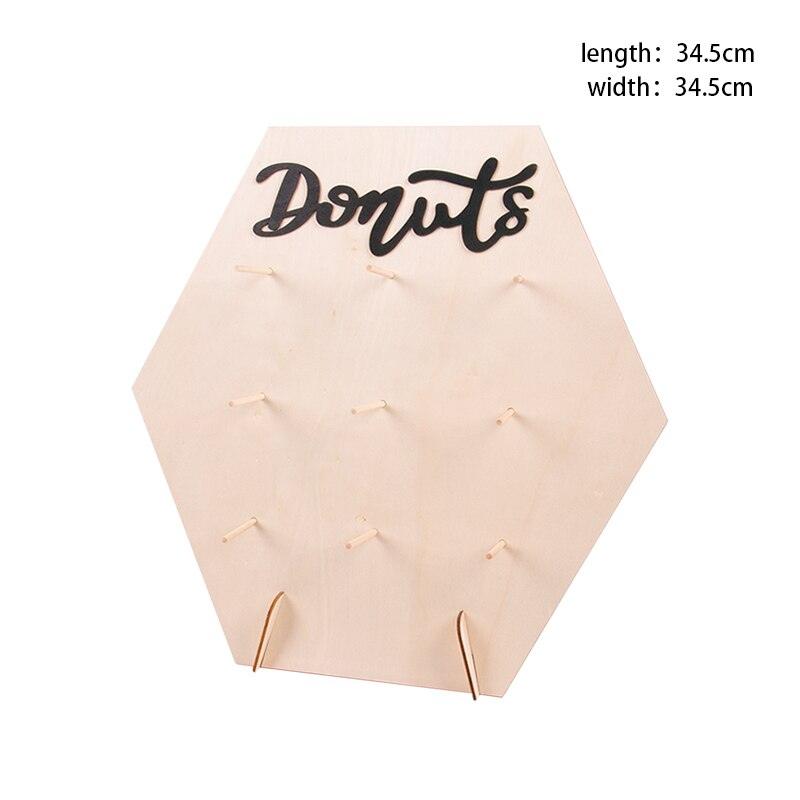 DIY Wooden Donut Wall Donut Holder /Doughnut Display Stand Wedding Table Decorations - If you say i do
