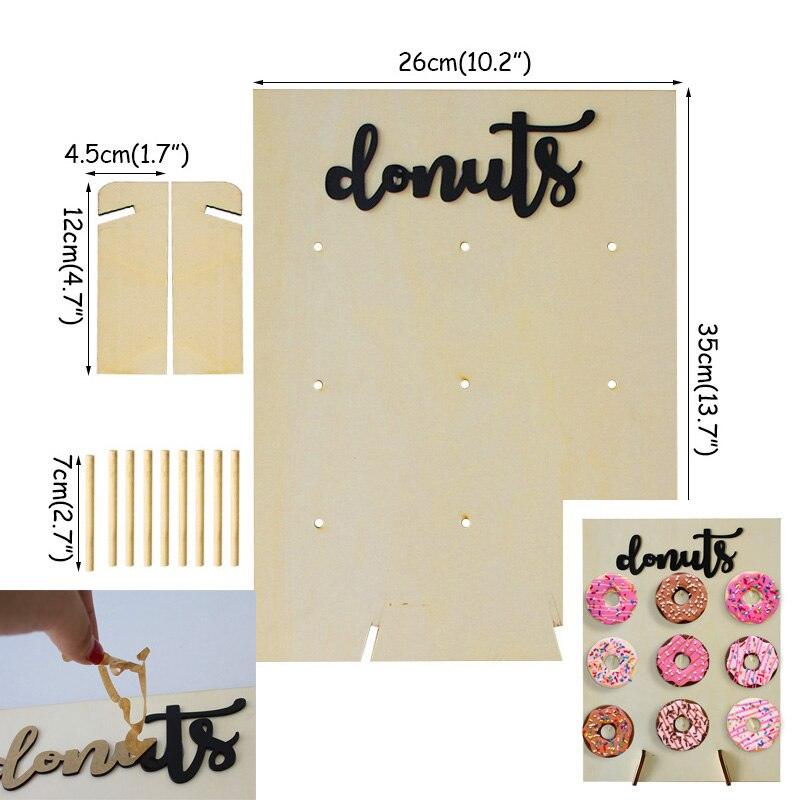 DIY Wooden Donut Wall Donut Holder /Doughnut Display Stand Wedding Table Decorations - If you say i do