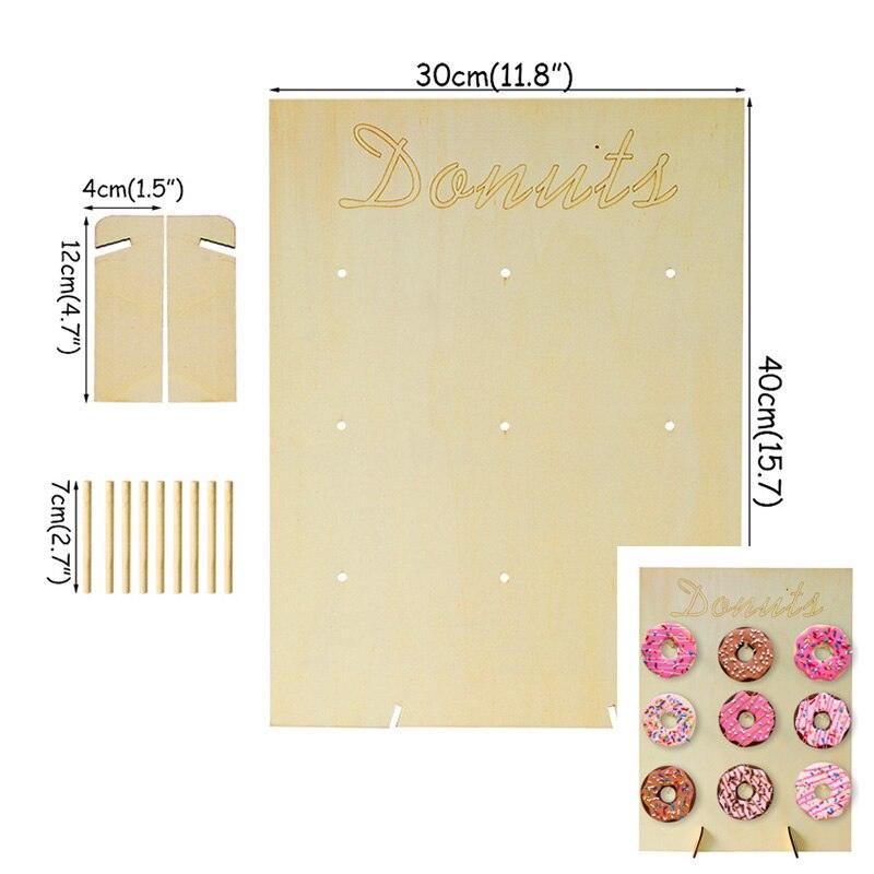 DIY Wooden Donut Wall Donut Holder /Doughnut Display Stand Wedding Table Decorations - If you say i do