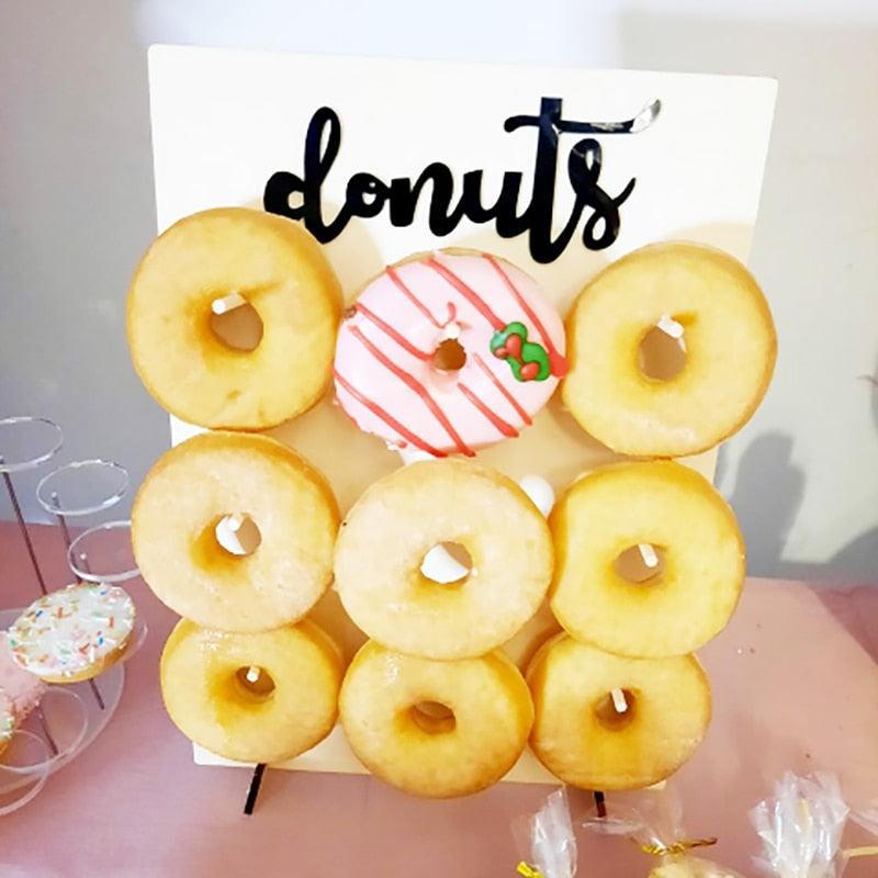 DIY Wooden Donut Wall Donut Holder /Doughnut Display Stand Wedding Table Decorations - If you say i do