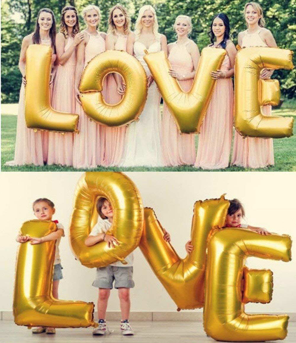 Engagement Party Decoration Balloon | 40 inches Love & Two Diamond Rings Balloon Decoration Set | Proposal Party Decoration - If you say i do