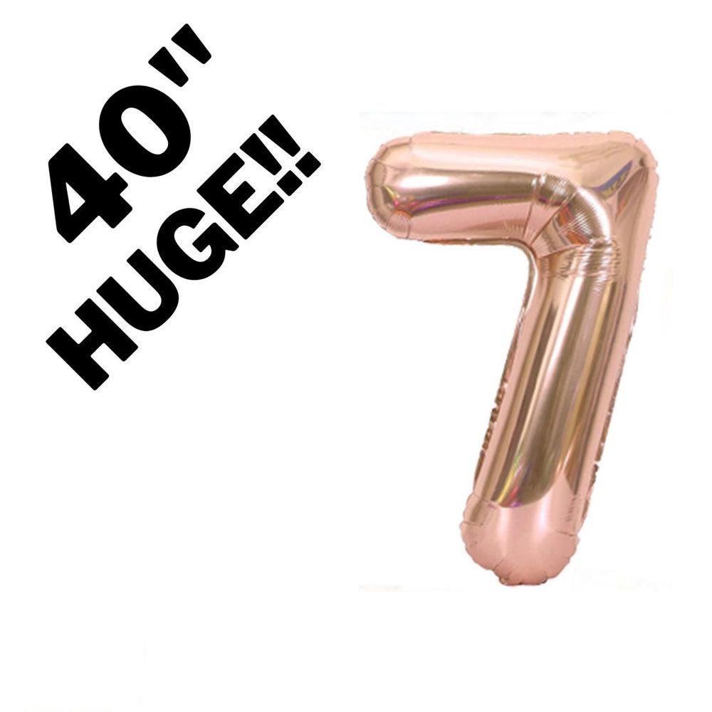 40 Inch Rose Gold Jumbo Number Balloons - Huge Giant Foil Mylar Number Balloons for Birthday Party or Photo Shoot - Self-Sealing Balloons - If you say i do