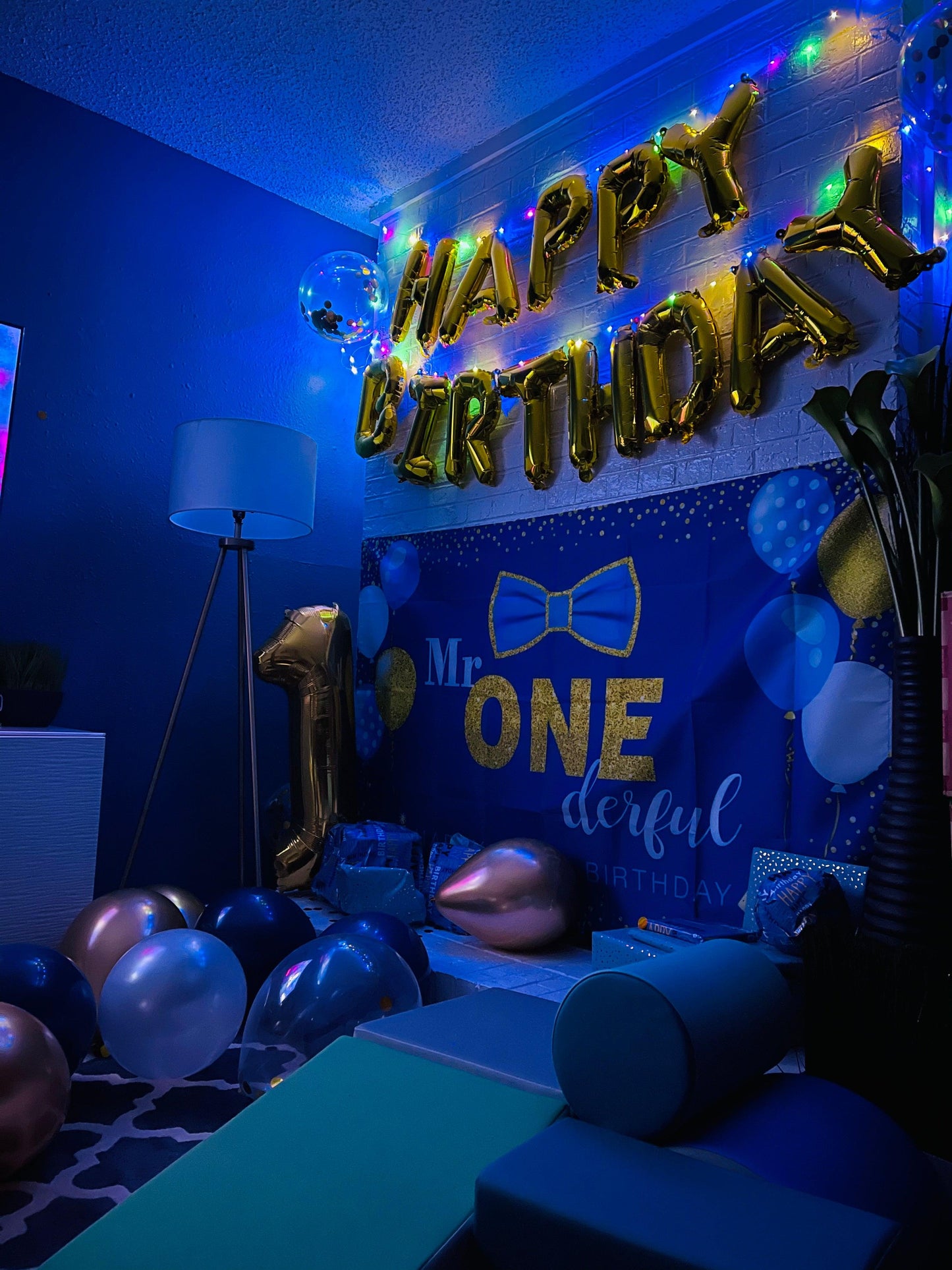 Happy Birthday Banner Decorations (Gold-LED), Balloons Party Sign Lights Banners, Foil Party, Balloon Letters Decoration Signs - If you say i do