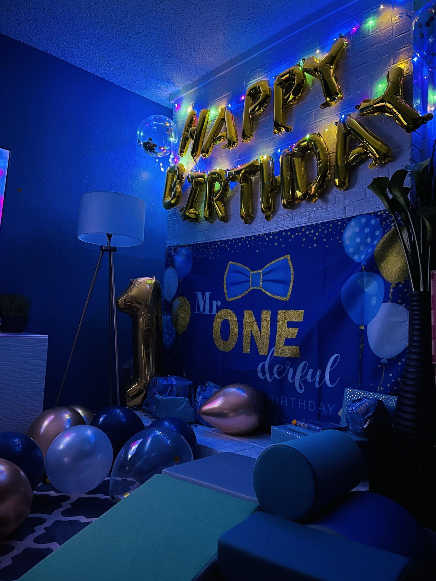 Happy Birthday Decorations (Gold-LED), Balloons Party Sign Lights , Foil Party, Balloons - If you say i do