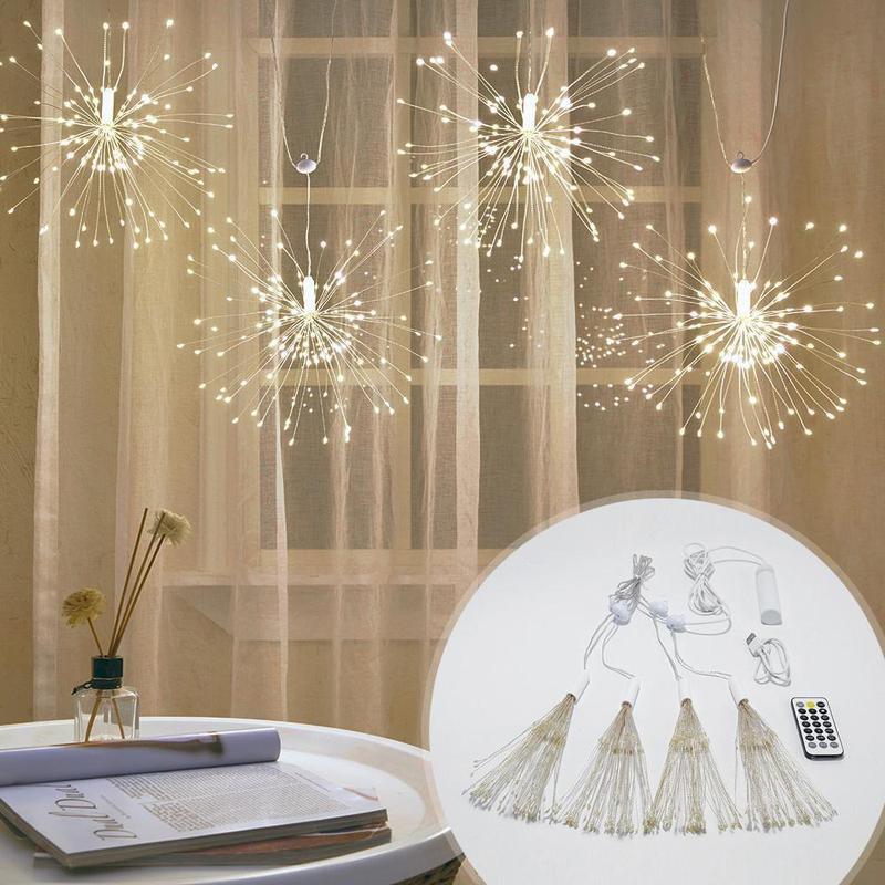Firework Lights, Starburst Lights LED Copper Wire Fireworks Lights Fairy Lights for Christmas Wedding - If you say i do
