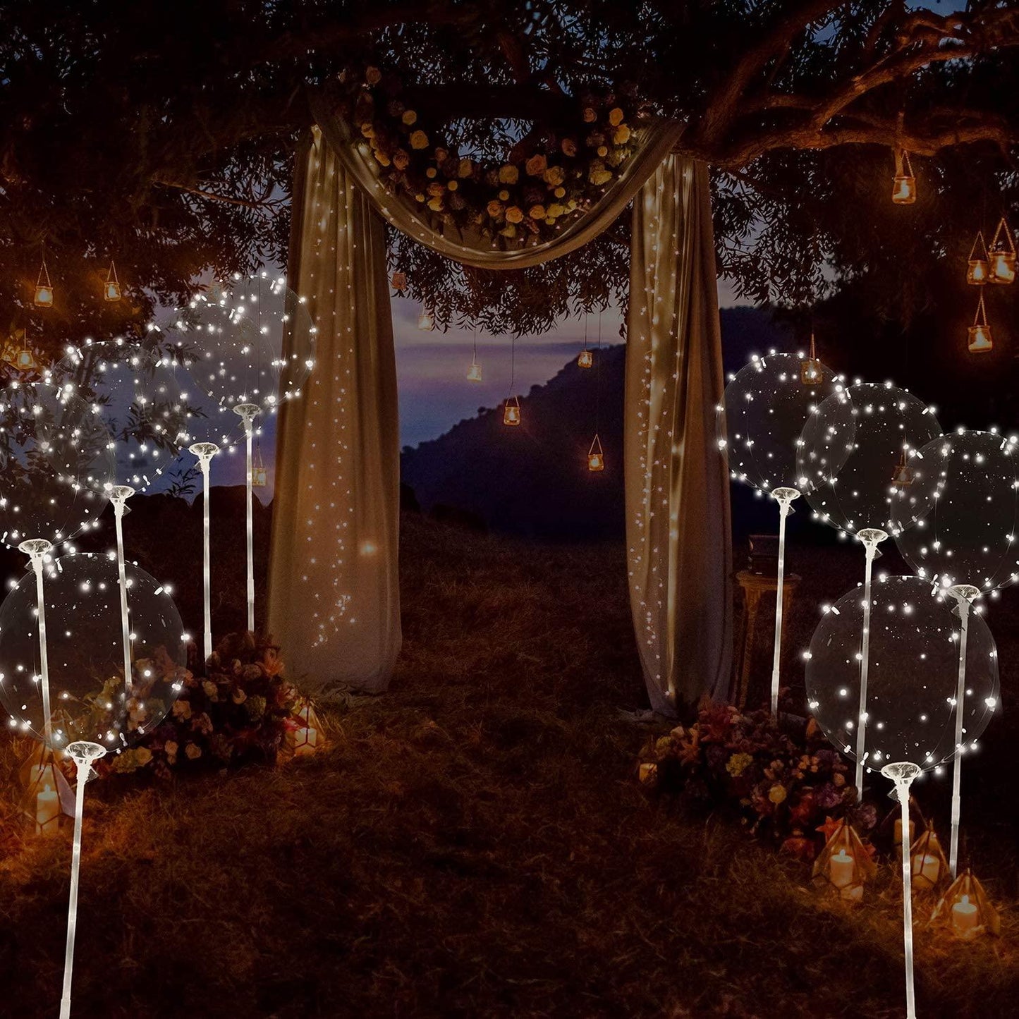 Led Balloons for Outdoor Wedding Aisle Decorations - If you say i do