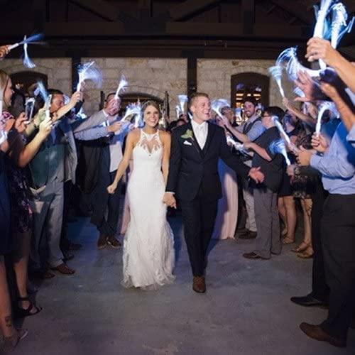 Lighted Fiber Optic Wands Wedding send off alternative to sparklers - If you say i do