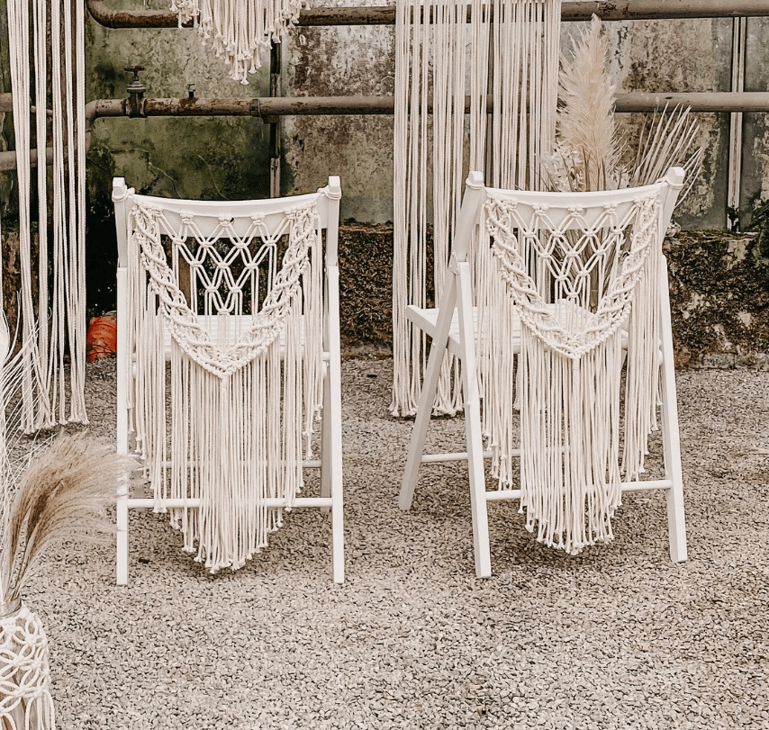 Boho Macrame Chair Hanging Chair Macrame Wedding Decorations - If you say i do