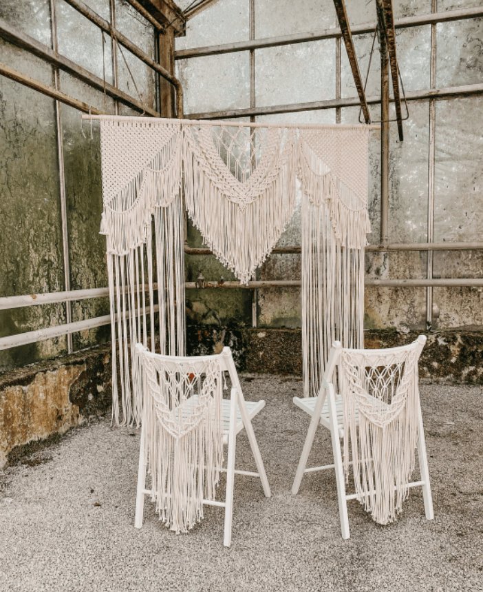 Boho Macrame Chair Hanging Chair Macrame Wedding Decorations - If you say i do