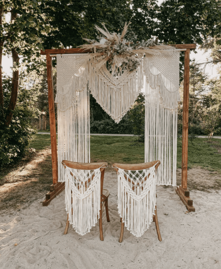 Macrame Wedding Backdrop | Wedding Background Free Wedding Ceremony - If you say i do