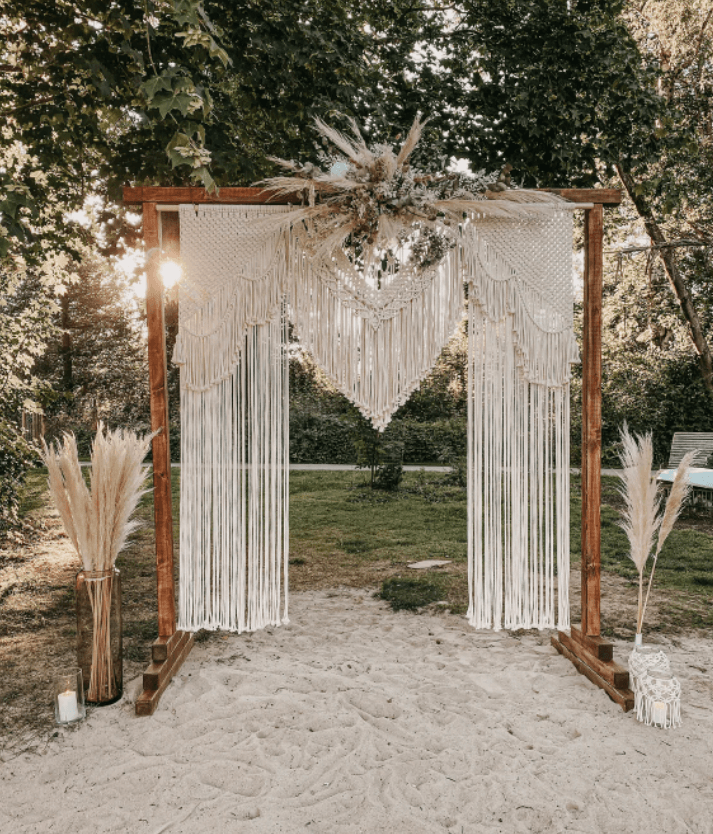 Macrame Wedding Backdrop | Wedding Background Free Wedding Ceremony - If you say i do