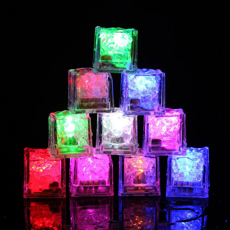 Glow LED Ice Cube Shape Lights Liquid Activated Submersible, Reusable-Color Change, Battery Operated for Weddings, Glow Parties - If you say i do