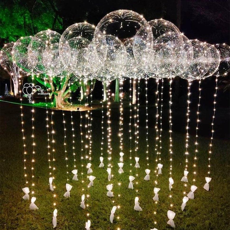 Clear Led Bobo Balloons for Bachelorette/Baby shower Party Decorations - If you say i do