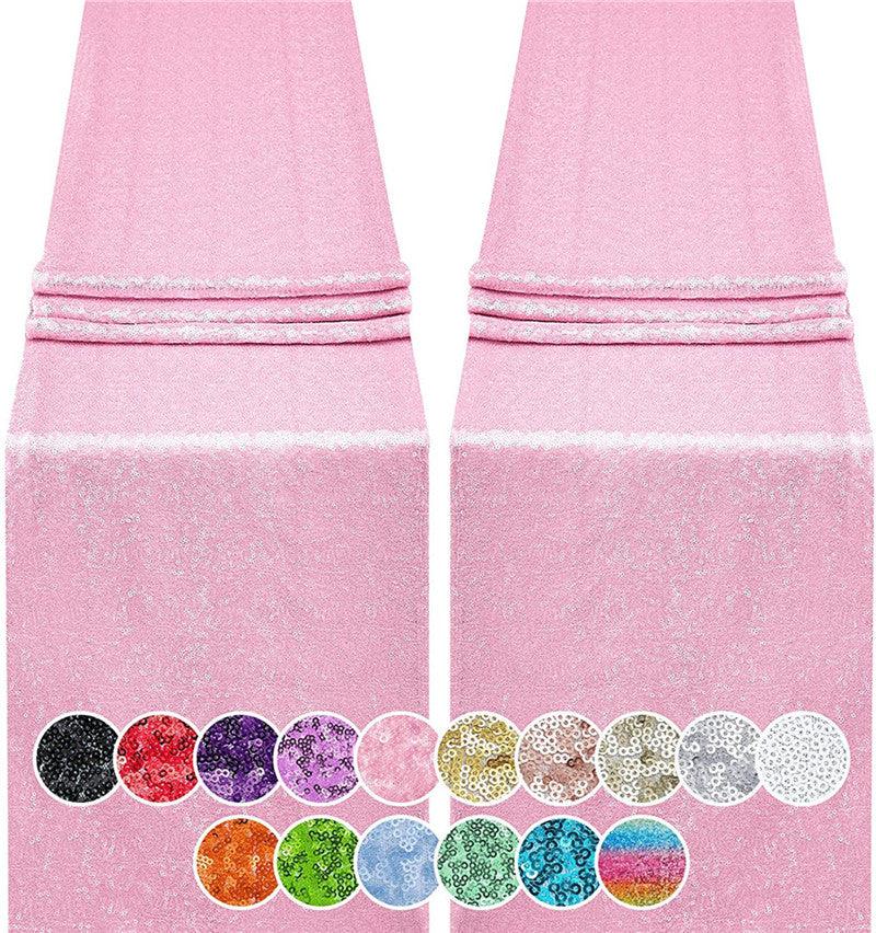 12x72 Inch Sequin Table Runner Glitter Table Runner for Party, Wedding, Bridal Baby Shower, Event Decorations - If you say i do