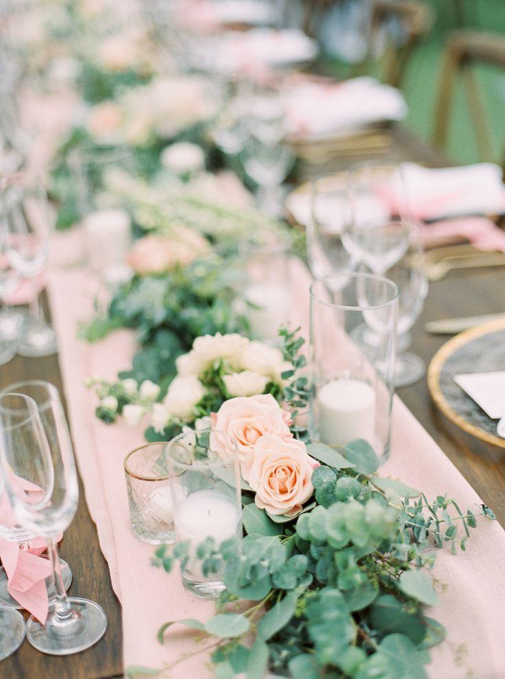 10ft Blushing Pink Chiffon Table Runner 28x120 Inches Romantic Wedding Runner Sheer Bridal Party Decorations - If you say i do